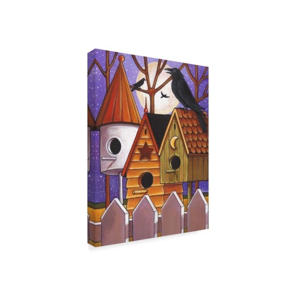 Cathy Horvath-Buchanan 'Moon Crows Houses' Canvas Art,18x24